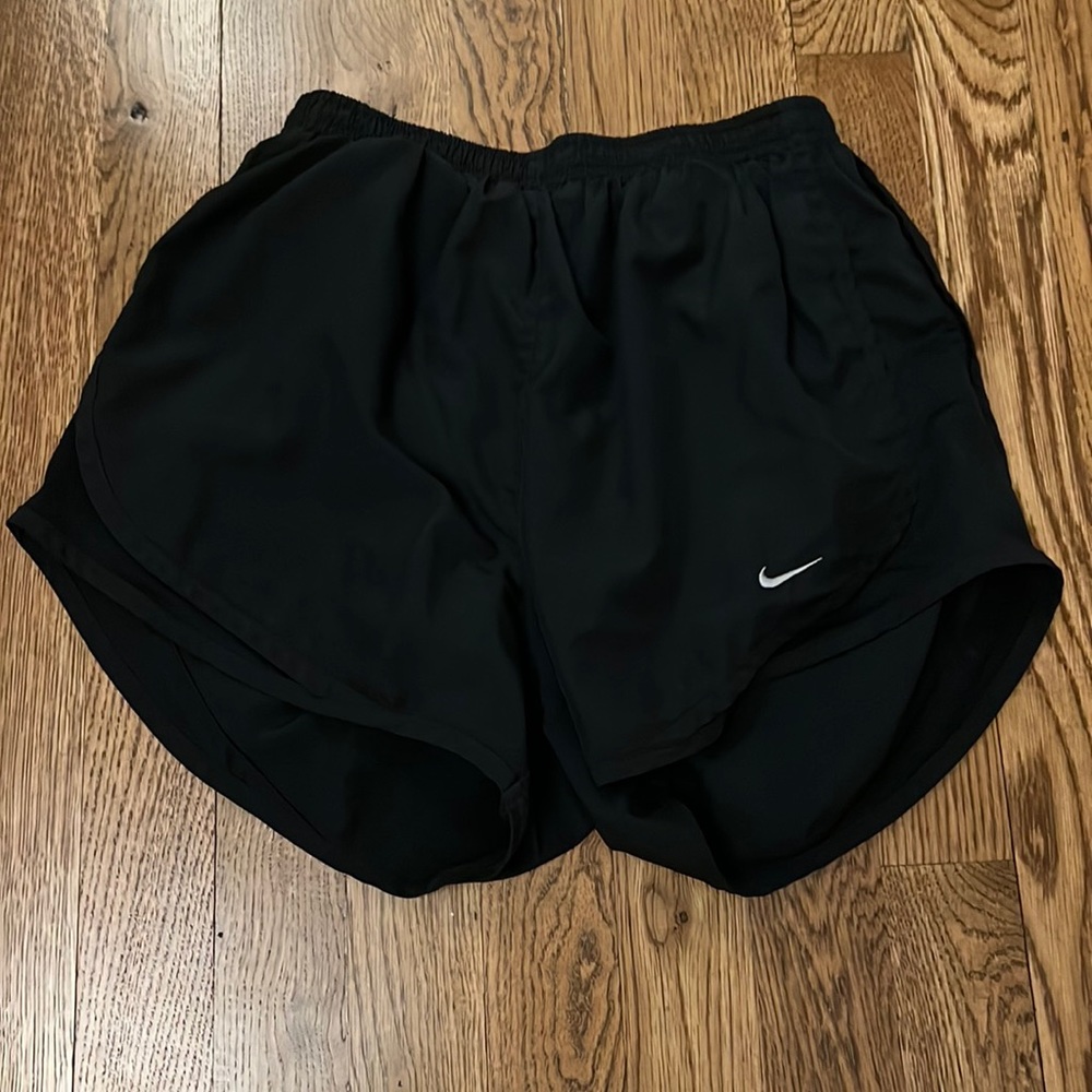 Black Nike running shorts